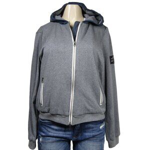 ECOALF upcycled Gray Hoodie L Sweatshirt Jacket Sustainable Athleisure Full Zip